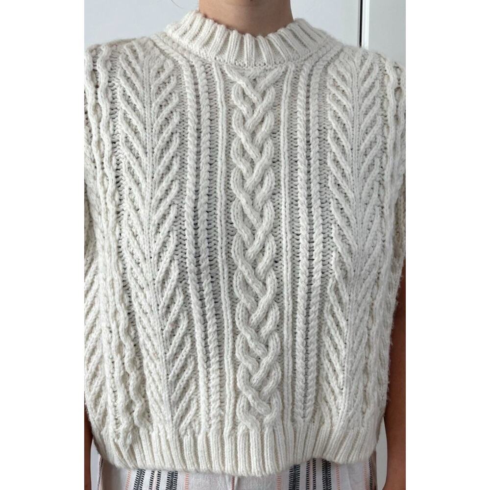 H&M Knit Vest Ivory Xs